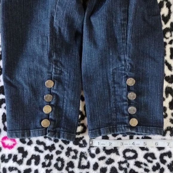 NYDJ Cotton Cropped Button Hem Denim Jeans - Picture 2 of 14